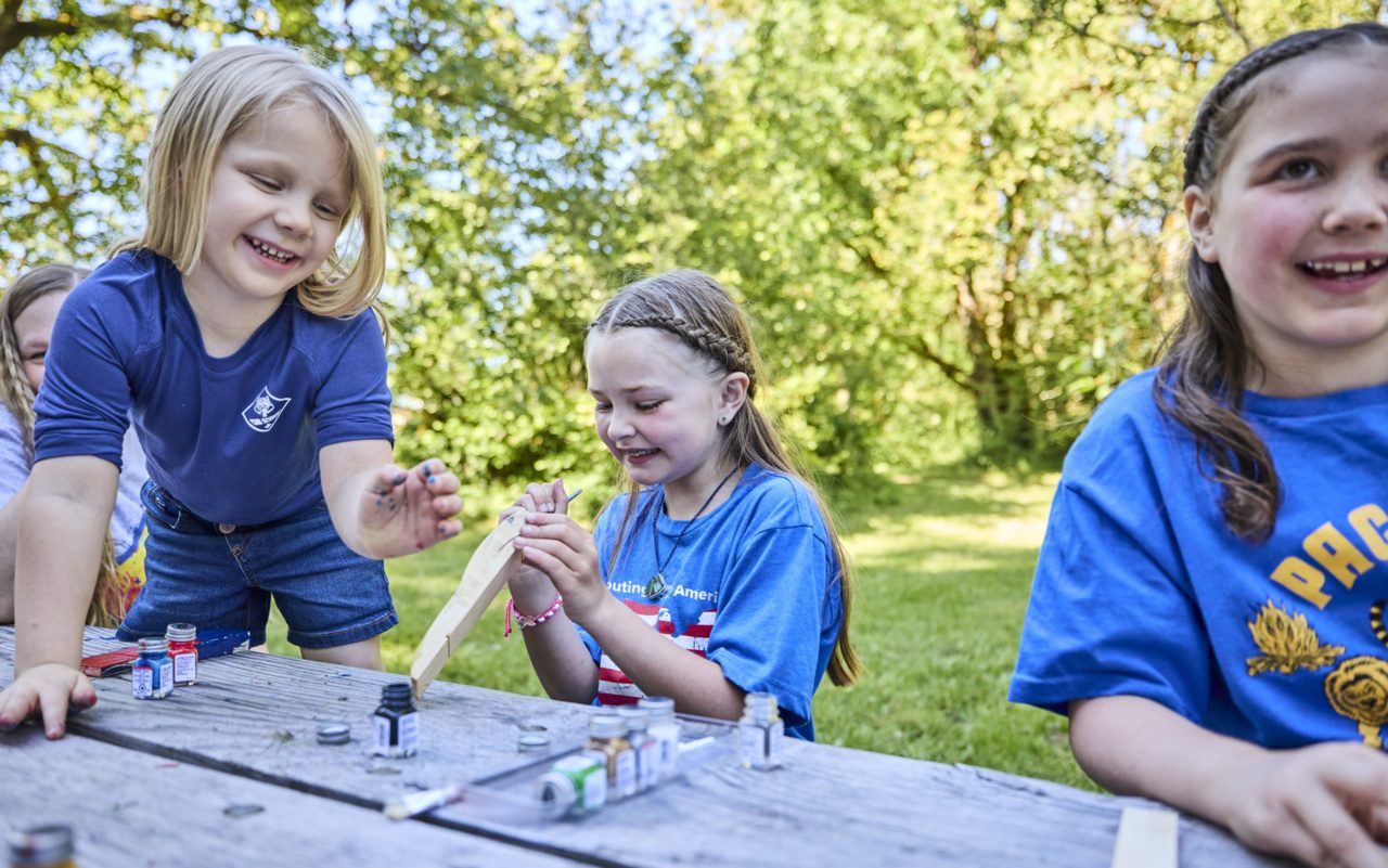 Painting and decorating a Pinewood Derby car.